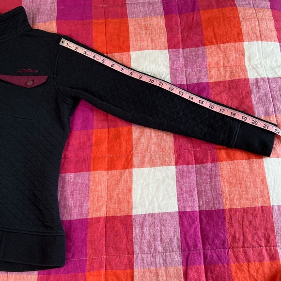 Women's Spyder Long Sleeve Black / Purple Pullover Sweater Size Small / Medium - Picture 15 of 16